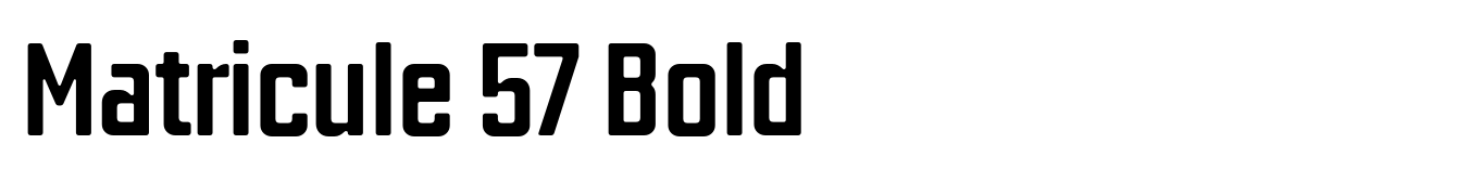 Matricule 57 Bold